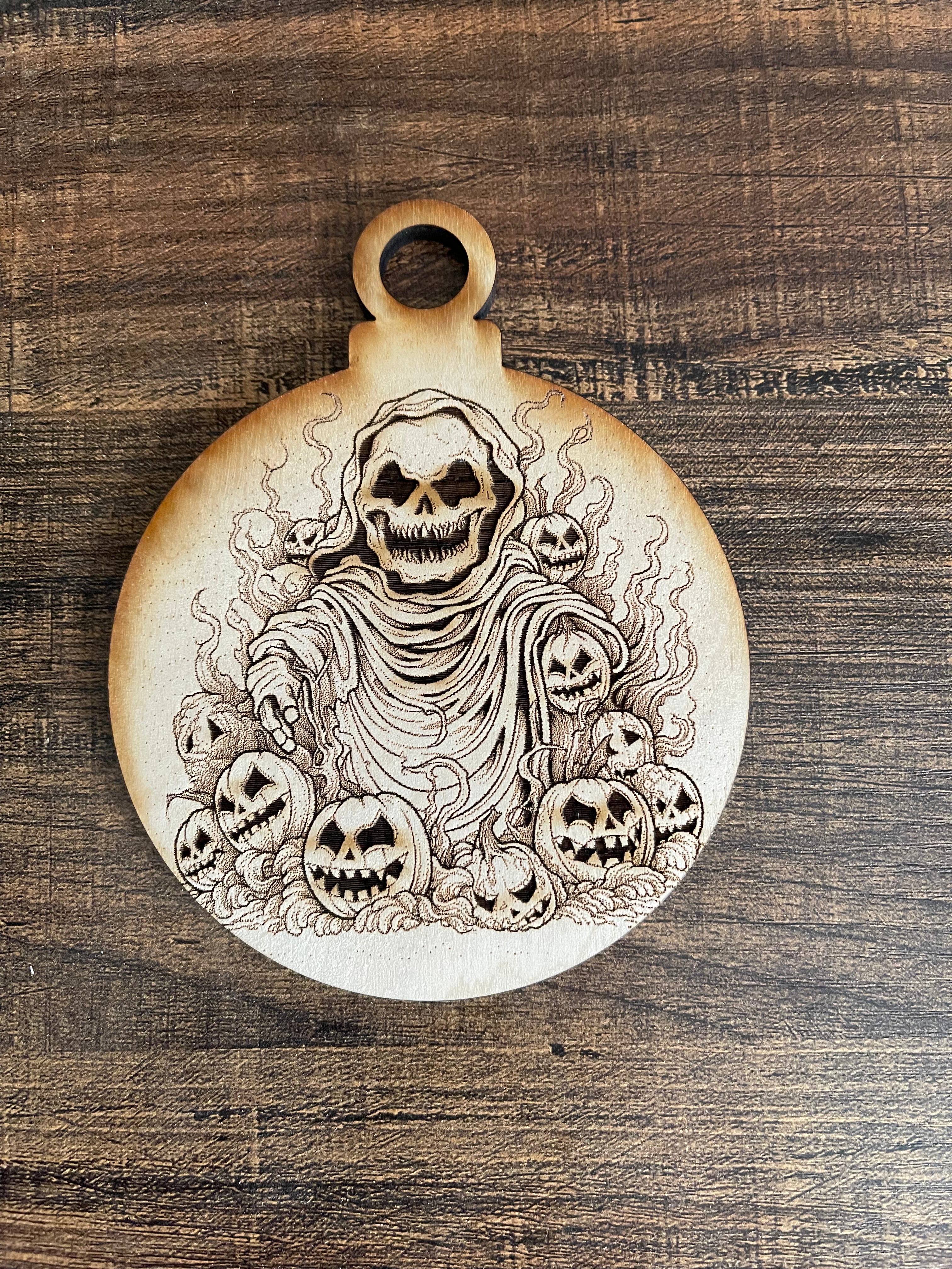 Halloween Ornaments Pumpkin Skelly