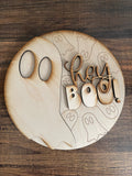 Hey Boo 3D Halloween Greeting sign with easel
