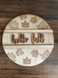 Fall 3D Greeting sign Hello Fall with easel
