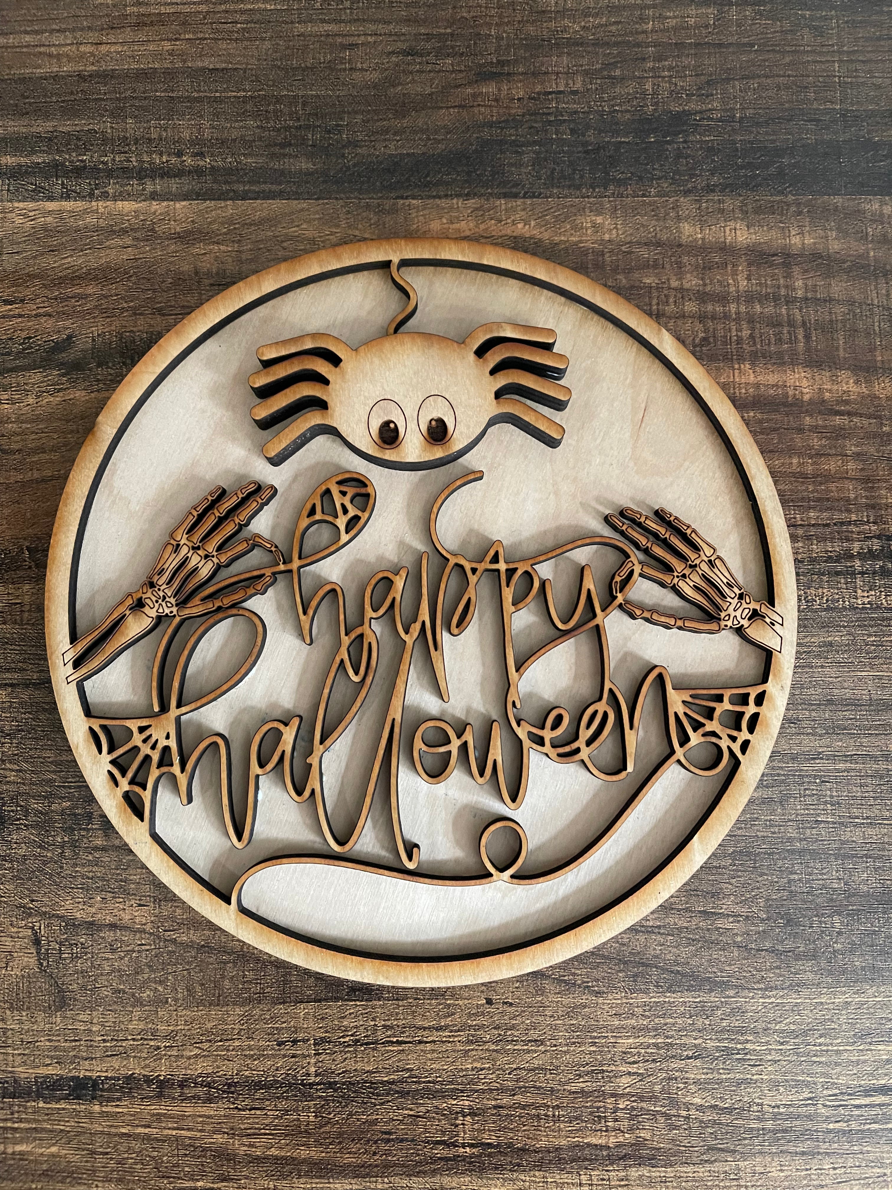 Happy Halloween 3D Greeting sign with easel