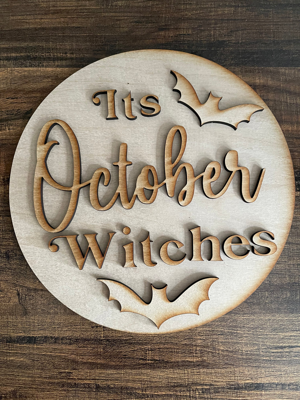It's October 3D Greeting sign with easel