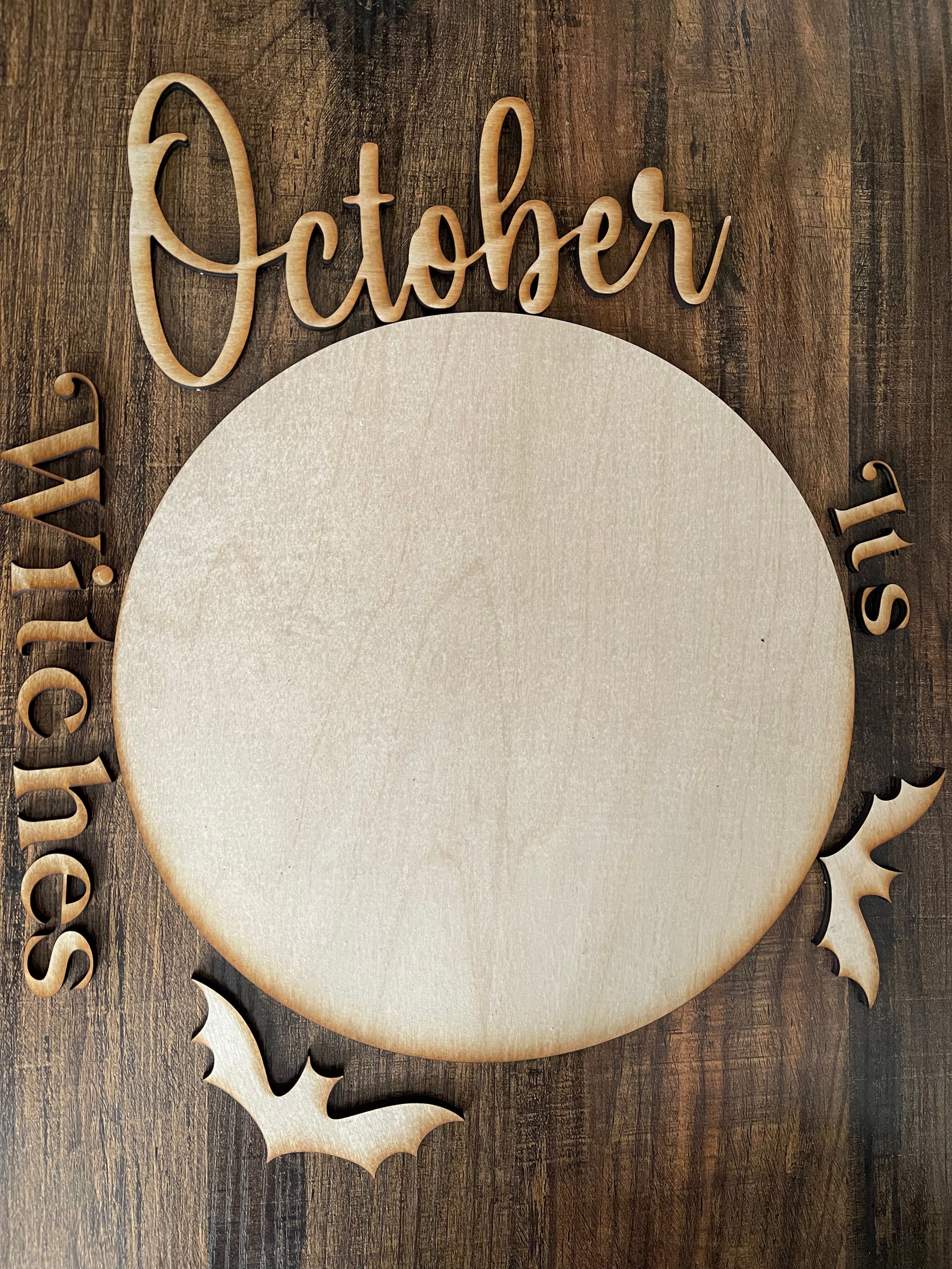 It's October 3D Greeting sign with easel